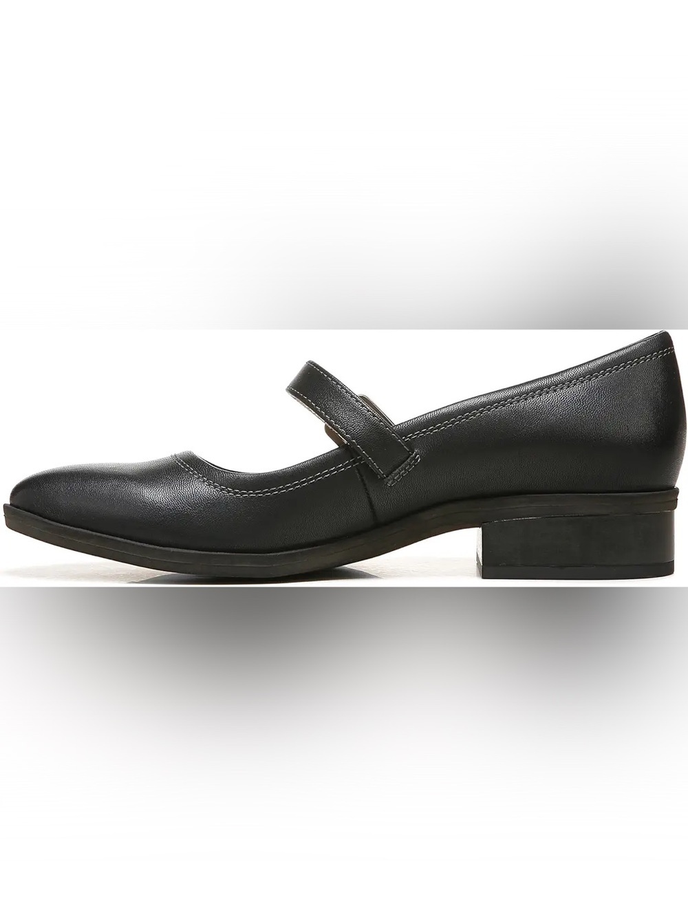 SOUL Naturalizer Ramona Black Leather Mary Jane Flats with Buckle - Picture 4 of 7